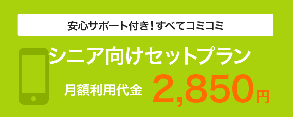 シニア向けのおトクなオプションプラン！